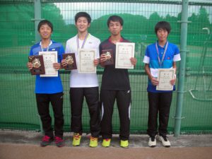 第５回福島空港公園福島県秋季選抜ジュニアシングルステニス大会男子シングルス入賞者