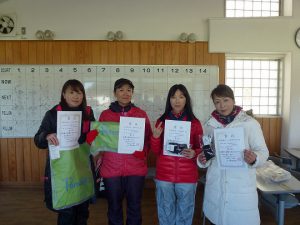 第４３回福島県ダブルステニス選手権大会４０歳女子ダブルス入賞者