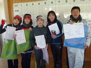 第４３回福島県ダブルステニス選手権大会５０歳女子ダブルス５０歳男子ダブルス入賞者