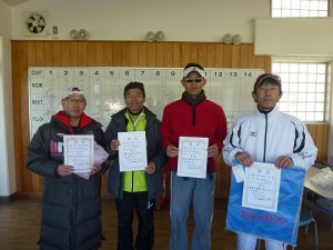 第４３回福島県ダブルステニス選手権大会４５歳男子ダブルス入賞者
