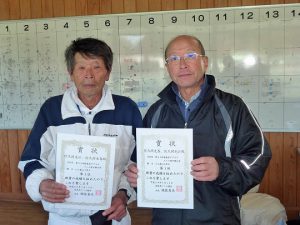 第４３回福島県ダブルステニス選手権大会６０歳男子ダブルス入賞者