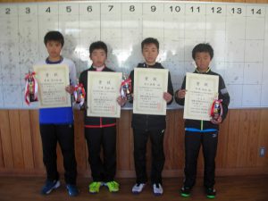 第３６回福島県春季選抜ジュニアシングルス選手権大会Ｕ１４男子入賞者