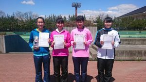 第３４回福島県春季ジュニアシングルステニス選手権大会Ｕ１６女子入賞者