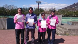 第３４回福島県春季ジュニアシングルステニス選手権大会Ｕ１８女子入賞者