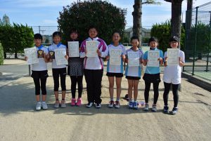 第３４回福島県春季ジュニアテニス選手権大会Ｕ１２ダブルス女子入賞者