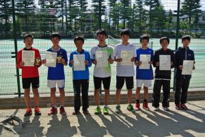 第３４回福島県春季ジュニアテニス選手権大会Ｕ１４ダブルス男子入賞者
