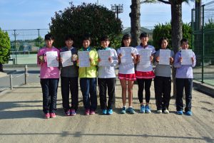 第３４回福島県春季ジュニアテニス選手権大会Ｕ１６ダブルス女子入賞者