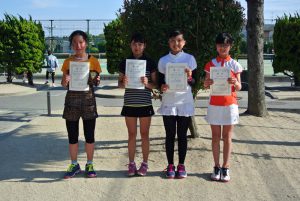 第３４回福島県春季ジュニアテニス選手権大会Ｕ１４シングルス女子入賞者