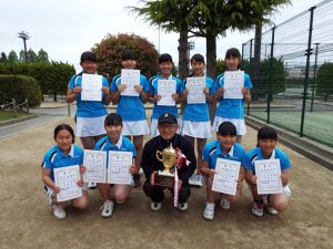 第３１回福島県春季中学生テニス選手権大会団体戦女子優勝校