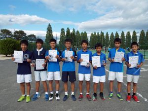 第３１回福島県春季中学生テニス選手権大会男子ダブルス入賞者