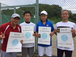 第７０回福島県総合体育大会テニス競技５０歳男子ダブルス入賞者
