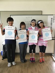 第７０回福島県総合体育大会テニス競技５５歳女子ダブルス入賞者