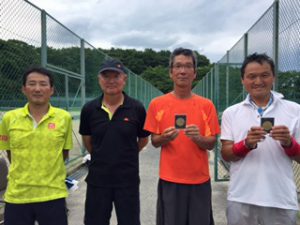 第７０回福島県総合体育大会テニス競技５５歳男子ダブルス入賞者