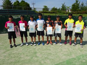 第７０回福島県総合体育大会テニス競技少年の部男子Ⅱ部ダブルス入賞者