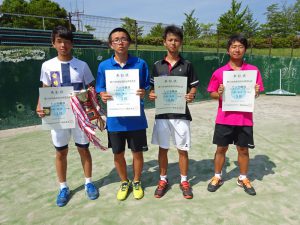 第７０回福島県総合体育大会テニス競技少年の部男子Ⅰ部シングルス入賞者