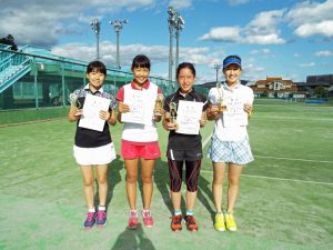 第３１回福島県春季中学校テニス選手権大会シングルス女子入賞者