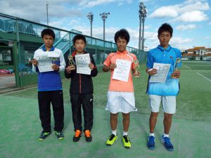 第３１回福島県春季中学校テニス選手権大会シングルス男子入賞者