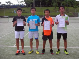 ２０１７中牟田杯全国選抜ジュニアテニス選手権福島県予選男子ダブルス入賞者