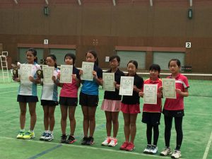 第３１回福島県秋季小学生テニス選手権大会女子ダブルス入賞者