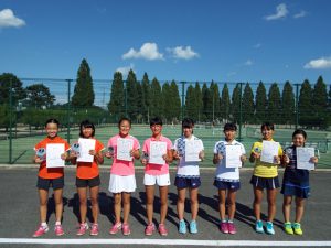 第３１回福島県秋季中学生テニス選手権大会女子ダブルス入賞者