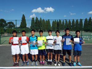 第３１回福島県秋季中学生テニス選手権大会男子ダブルス入賞者
