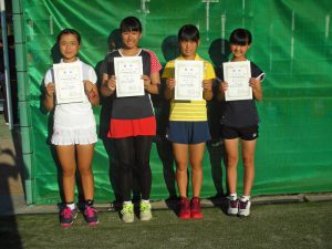 第６回福島空港秋季選抜ジュニアシングルステニス選手権大会女子入賞者