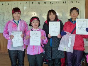 第４４回福島県ダブルステニス選手権大会一般の部４０歳以上女子入賞者