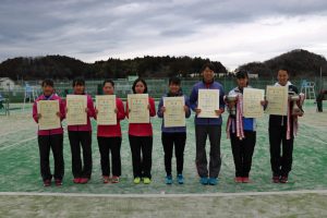 第４４回福島県ダブルステニス選手権大会ジュニアの部女子入賞者