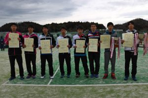第４４回福島県ダブルステニス選手権大会ジュニアの部男子入賞者