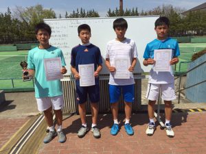 第３５回福島県春季ジュニアシングルステニス選手権大会Ｕ１６男子シングルス入賞者