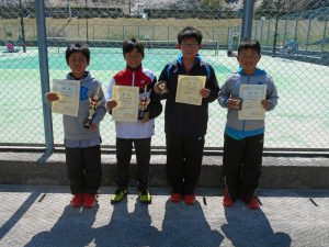 第３２回福島県春季小学生テニス選手権大会男子シングルス入賞者
