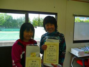 第４５回福島県テニス選手権大会４５歳以上女子ダブルス入賞者