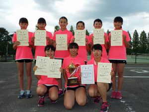 第３２回福島県春季中学生テニス選手権大会団体の部女子優勝