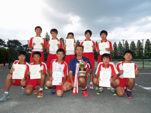 第３２回福島県春季中学生テニス選手権大会団体の部男子優勝