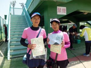 第６０回オノヤ杯兼福島県春季ダブルステニス選手権大会４０歳以上女子優勝