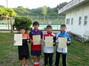 第３５回福島県春季ジュニアテニス選手権大会Ｕ１２男子シングルス入賞者