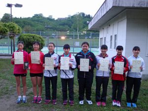 第３５回福島県春季ジュニアテニス選手権大会Ｕ１４女子ダブルス入賞者