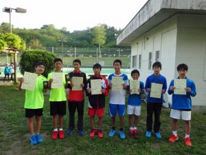 第３５回福島県春季ジュニアテニス選手権大会Ｕ１４男子ダブルス入賞者