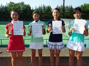 第３２回福島県春季中学生テニス選手権大会女子シングルス入賞者