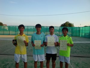 ２０１８中牟田杯全国選抜ジュニアテニス選手権福島県予選男子シングルス入賞者