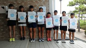 第７１回福島県総合体育大会テニス競技スポーツ少年団の部小学生女子ダブルス入賞者