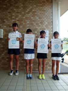 第７１回福島県総合体育大会テニス競技スポーツ少年団の部小学生女子シングルス入賞者