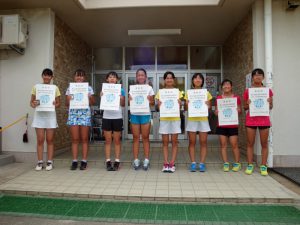 第７１回福島県総合体育大会テニス競技スポーツ少年団の部中学生女子ダブルス入賞者
