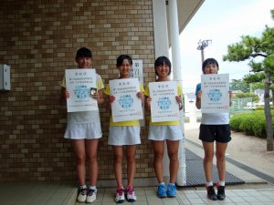 第７１回福島県総合体育大会テニス競技スポーツ少年団の部中学生女子シングルス入賞者