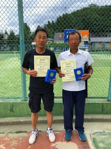 第９回福島県オープンベテランテニス選手権大会男子シングルス６５歳以上入賞者