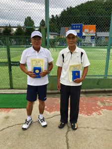 第９回福島県オープンベテランテニス選手権大会男子シングルス７５歳以上入賞者