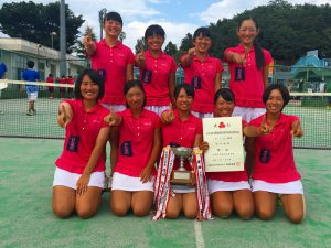 第５２回福島県高校新人テニス選手権大会女子団体７人制優勝