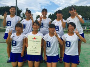 第５２回福島県高校新人テニス選手権大会女子団体７人制２位