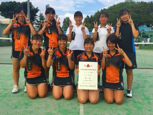 第５２回福島県高校新人テニス選手権大会女子団体７人制３位