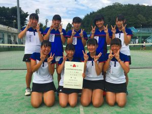 第５２回福島県高校新人テニス選手権大会女子団体７人制４位